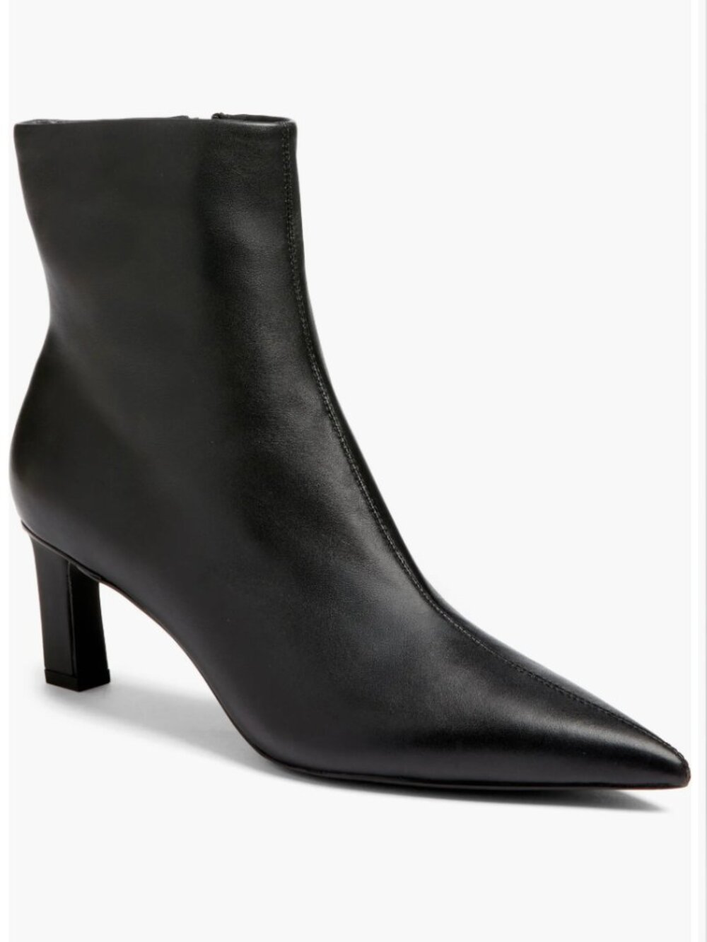 NEW Nordstrom Sisa Bootie 7.5 M, BLACK Leather Upper